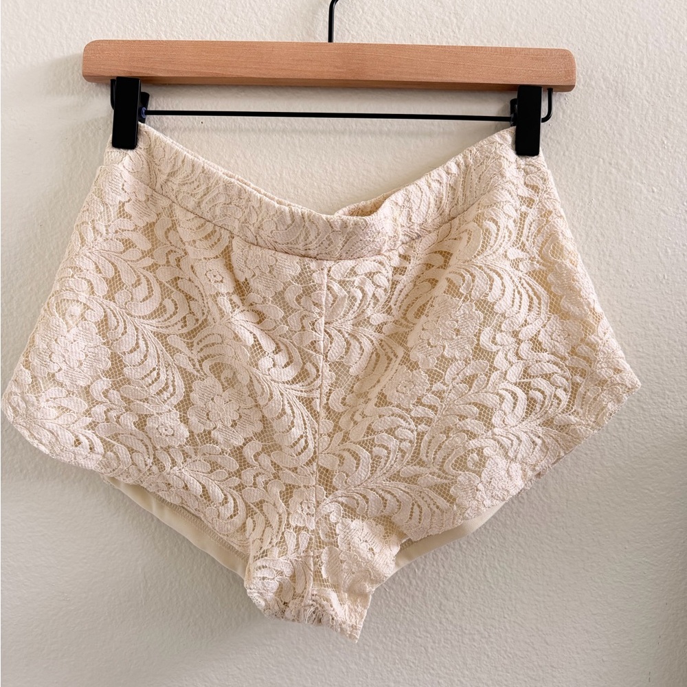 Urban Outfitters Cream Lace Shorts